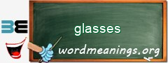 WordMeaning blackboard for glasses